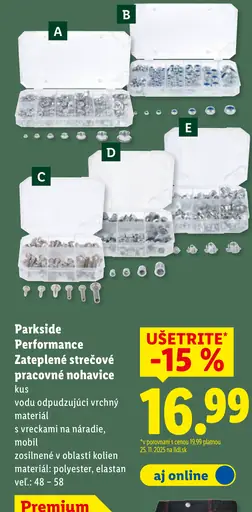 Parkside performance Pracovné nohavice