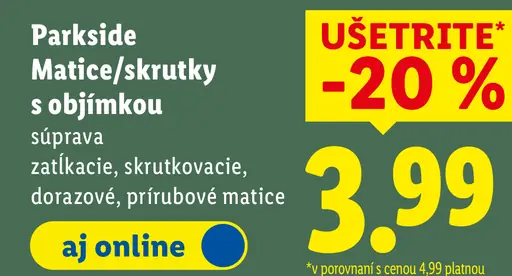 Parkside Matice/šrouby s objímkou súprava