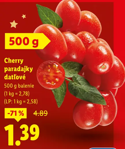Cherry paradajky datľové