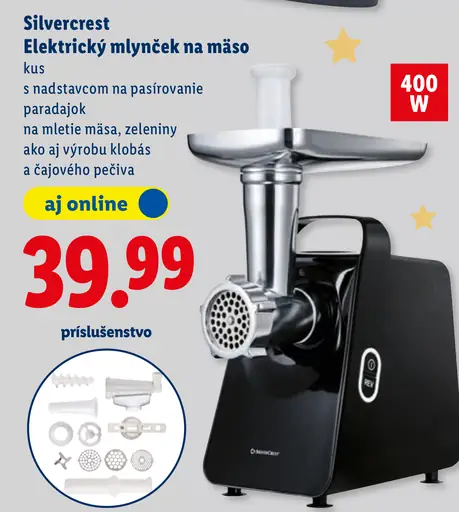Silvercrest Elektrický mlynček na mäso