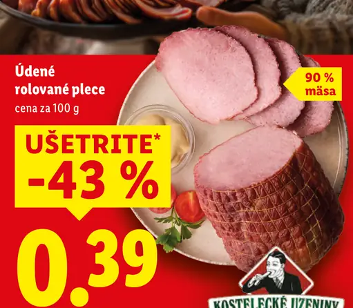 Údené rolované plece