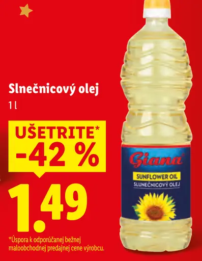 Giana Slnečnicový olej