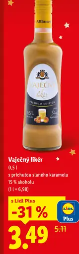 Alliance Vaječný likér s príchuťou slaného karamelu