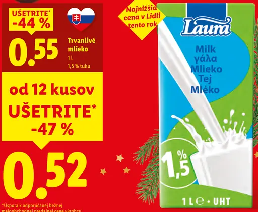 Laura trvanlivé mlieko