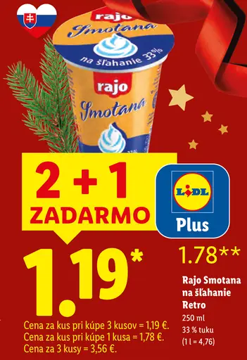 Rajo Smotana na šľahanie Retro