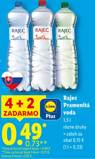 Rajec Pramenitá voda sýtená