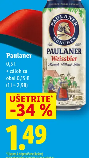 Paulaner Weissbier plechovka