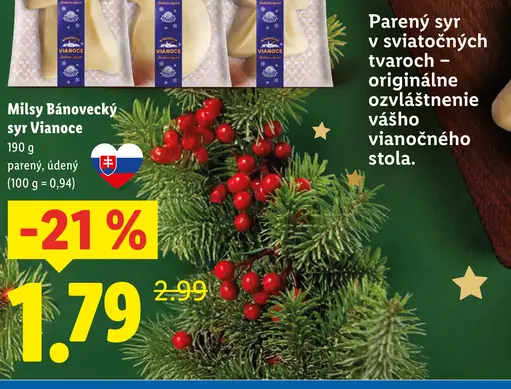 Milsy Bánovecký Vianočný syr