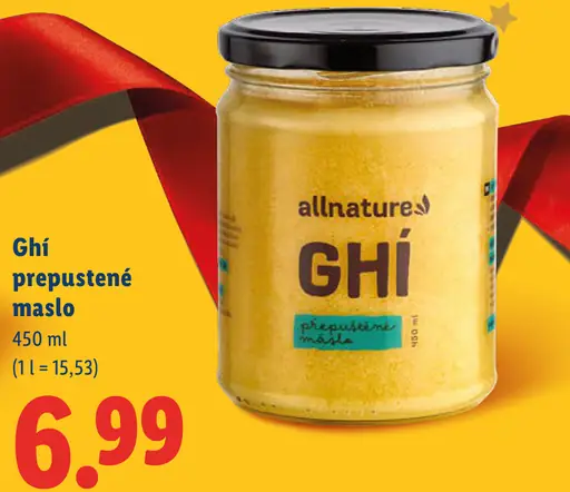 Allnature Ghí prepustené maslo