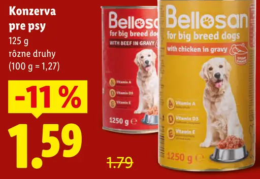 Bellosan konzerva pre psy