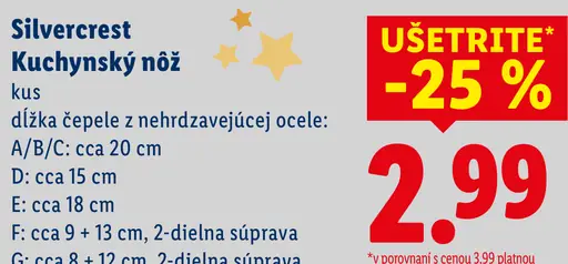 Silvercrest Kuchynský nôž