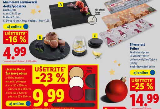 Livarnox Home Mramorová servírovacia doska/podšálky