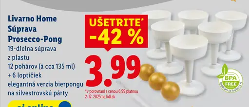 Livarnox Home Súpava Prosecco-Pong