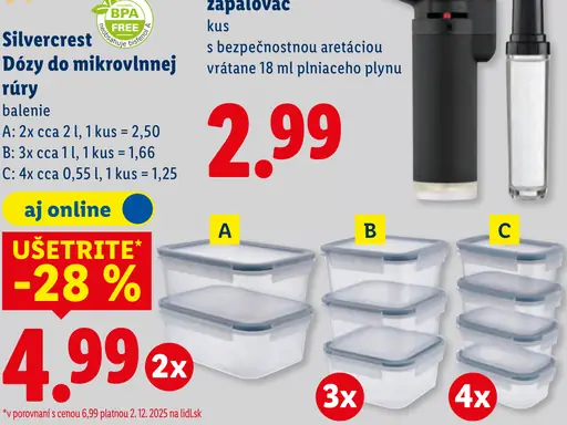 Silvercrest Dózy do mikrovlnnej rúry