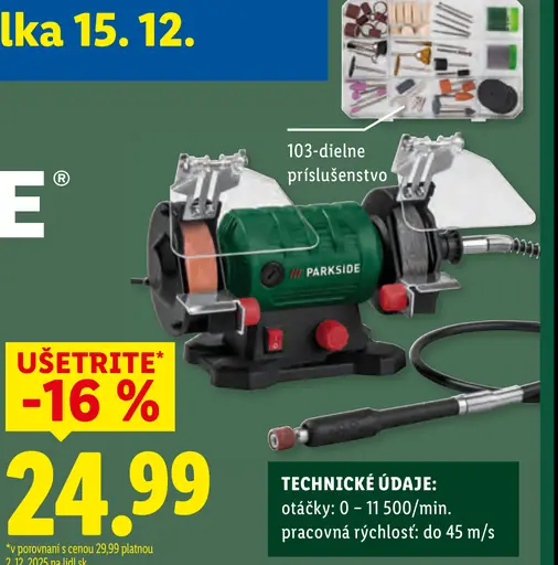 Parkside Dvojitá brúska PDFW 120