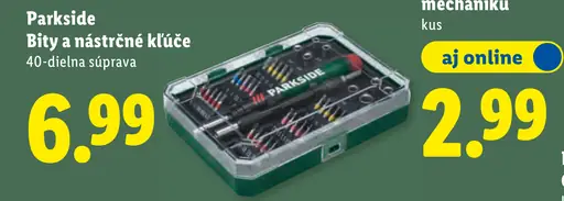 Parkside Bity a nástrčné kľúče