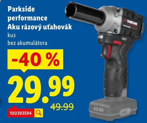 Parkside Performance Aku rázový uťahovák