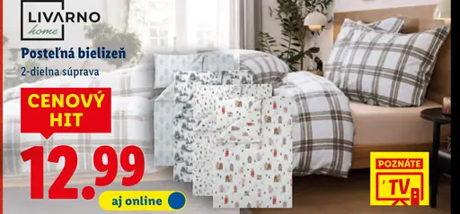Livarno Postelná bielizeň 2-dielna súprava