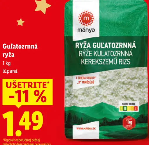 Månya Guľatozrnná ryža