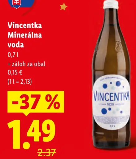 Vincentka Minerálna voda