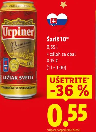 Šariš 10° plechovka