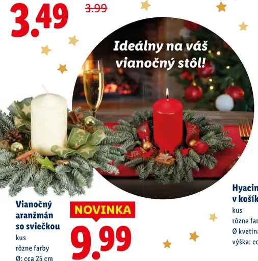 Vianočný aranžmán so sviečkou