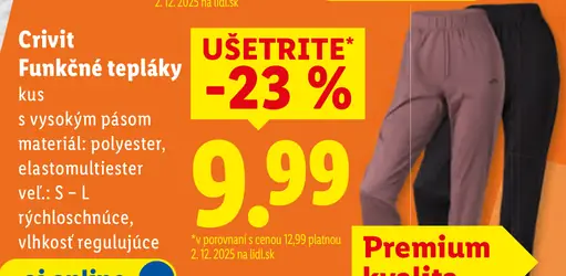 Crivit funkčné tepláky