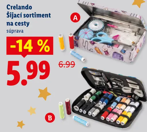 Crelando Šijací sortiment na cesty súprava