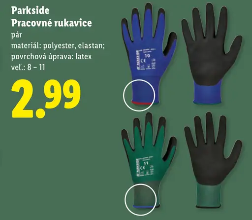 PARKSIDE Pracovné rukavice