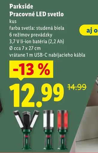 Parkside LED pracovné svetlo