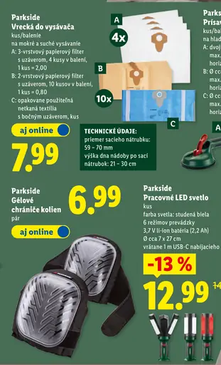 Parkside Gélové chrániče kolien