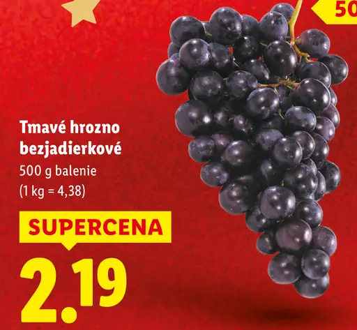 Tmavé hrozno bezjadierkové