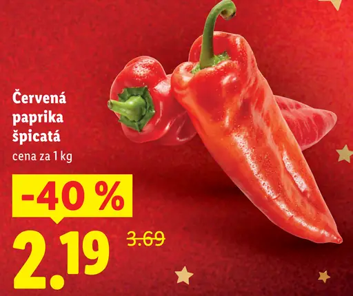 Červená paprika špicatá Kápia