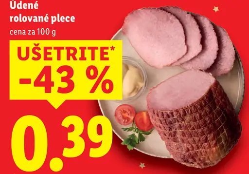 Údené plece rolované