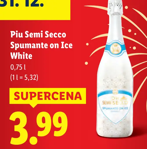 Piu Semi Secco Spumante on Ice White
