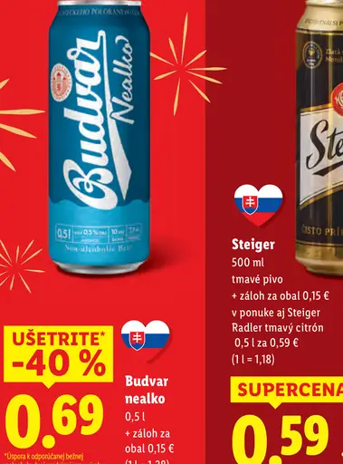 Budvar nealko plechovka