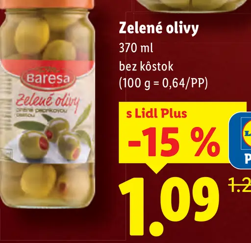 Baresa Zelené olivy bez kôstok