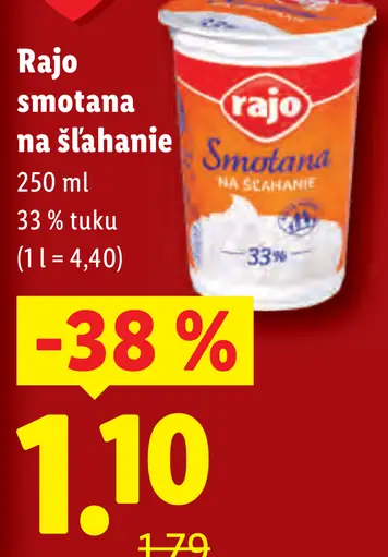 Rajo smotana na šľahanie