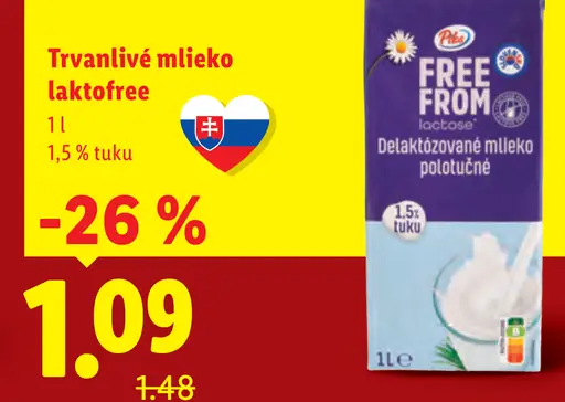 Pilos Trvanlivé mlieko laktofree