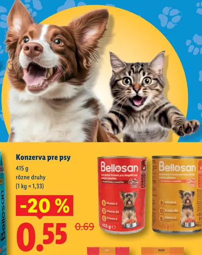 Bellosan konzerva pre psy