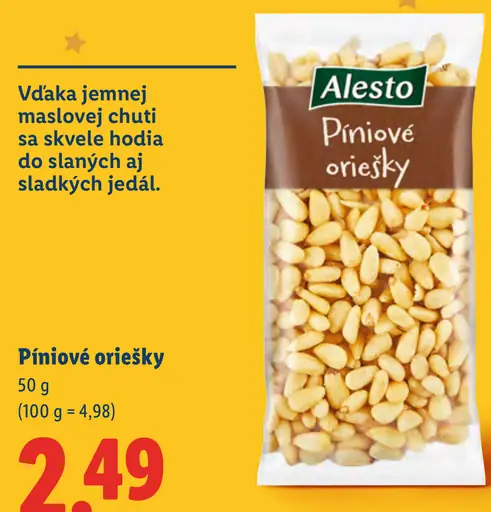 Alesto Píniové oriešky