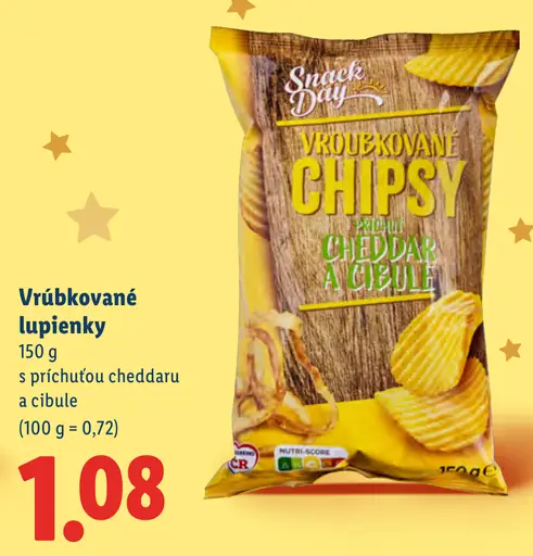 Snack Day Vrúbkované lupienky plechovka