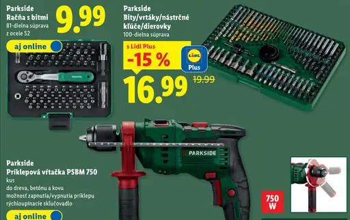 Parkside Ráčna s bitmi