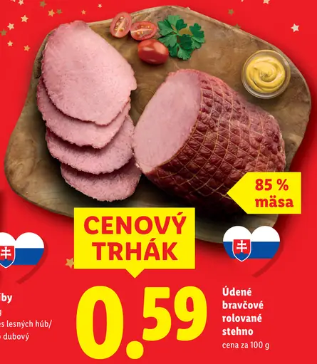 Údené bravčové rolované stehno