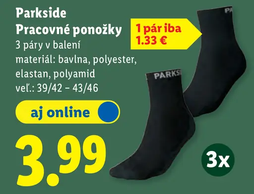 Parkside Pracovné ponožky