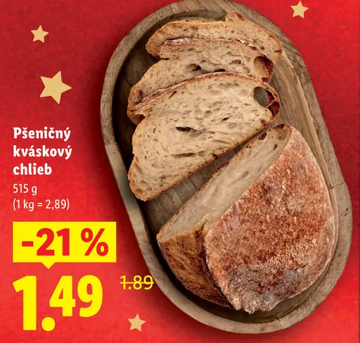 Priamo Pšeničný kváskový chlieb