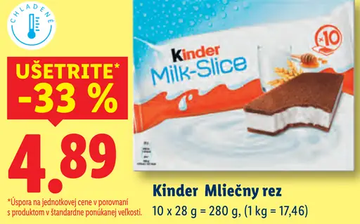 Kinder Mliečny rez