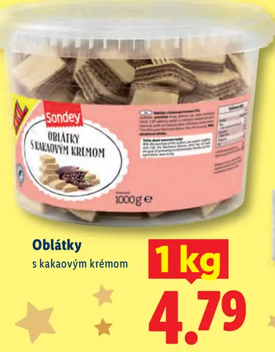 Oblátky s kakaovým krémom