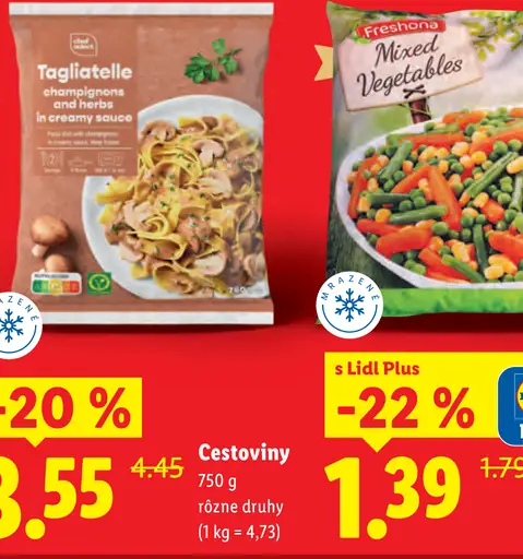 Cestoviny rôzne druhy