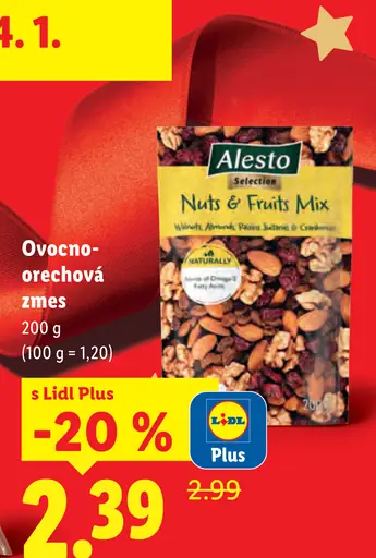 Alesto Ovocno-orechová zmes